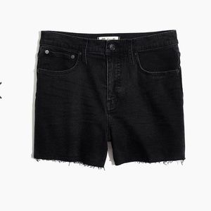 Madewell high rise denim shorts in lunar wash